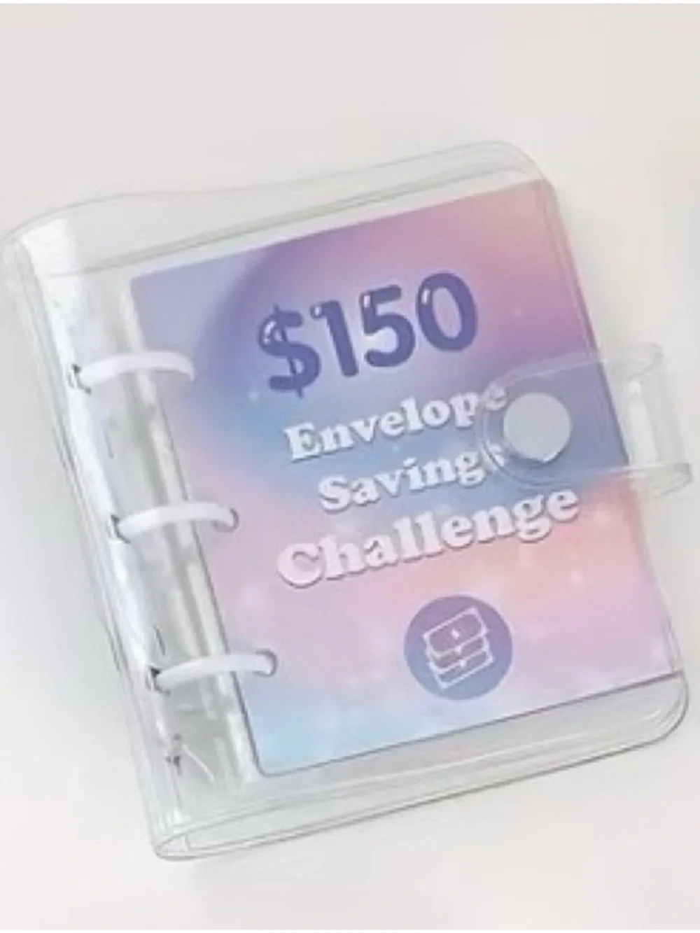 Holographic Envelope Savings Organizer - Pink & Blue